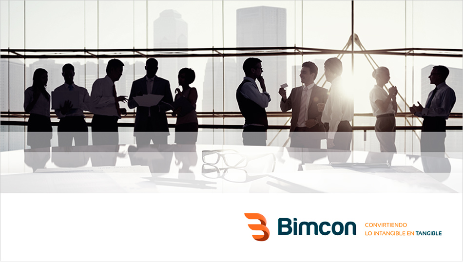 Diseño de una slide de la presentación corporativa en PowerPoint realizada para Bimcon