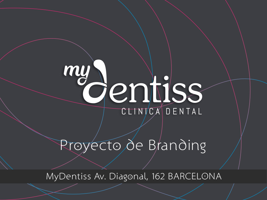 Ejemplo n 1 de proyecto de desarrollo de imagen corporativa realizado para MyDentiss en el estudio de diseño gráfico e identidad corporativa LN Creatividad y Tecnologa, branding imagen n 1